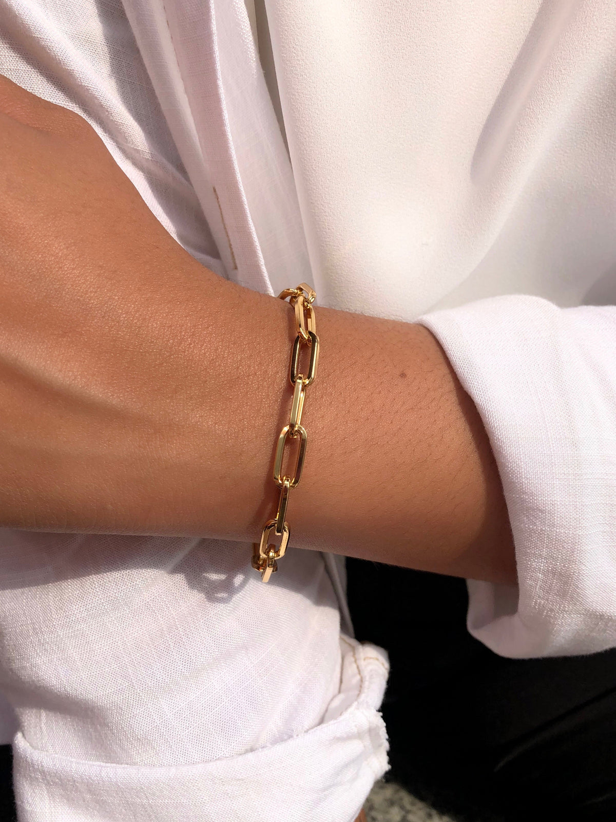 Pulseira Corrente Elos Média 16cm - Tiff Joias