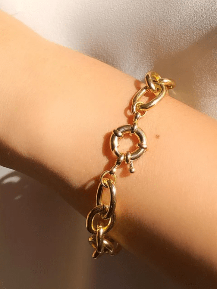 Pulseira Corrente Elos Ovais E Fecho Bóia - Tiff Joias