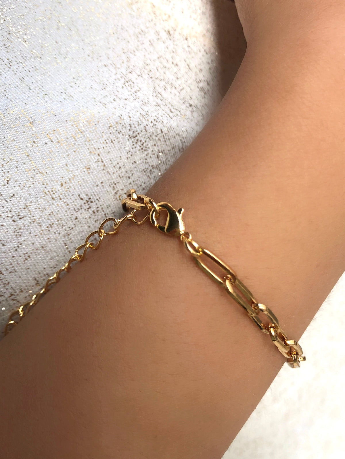 Pulseira De Corrente Elos Fina Fecho Lagosta 16cm - Tiff Joias