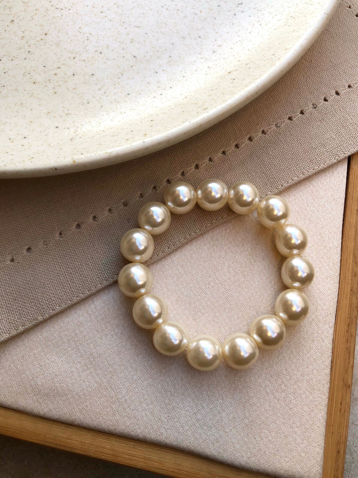 Pulseira De Pérolas Média - Tiff Joias