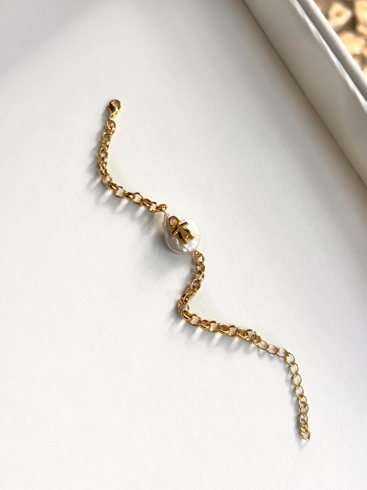 Pulseira FILHA Com Corrente Elos Portuguesa Média 16cm - Tiff Joias