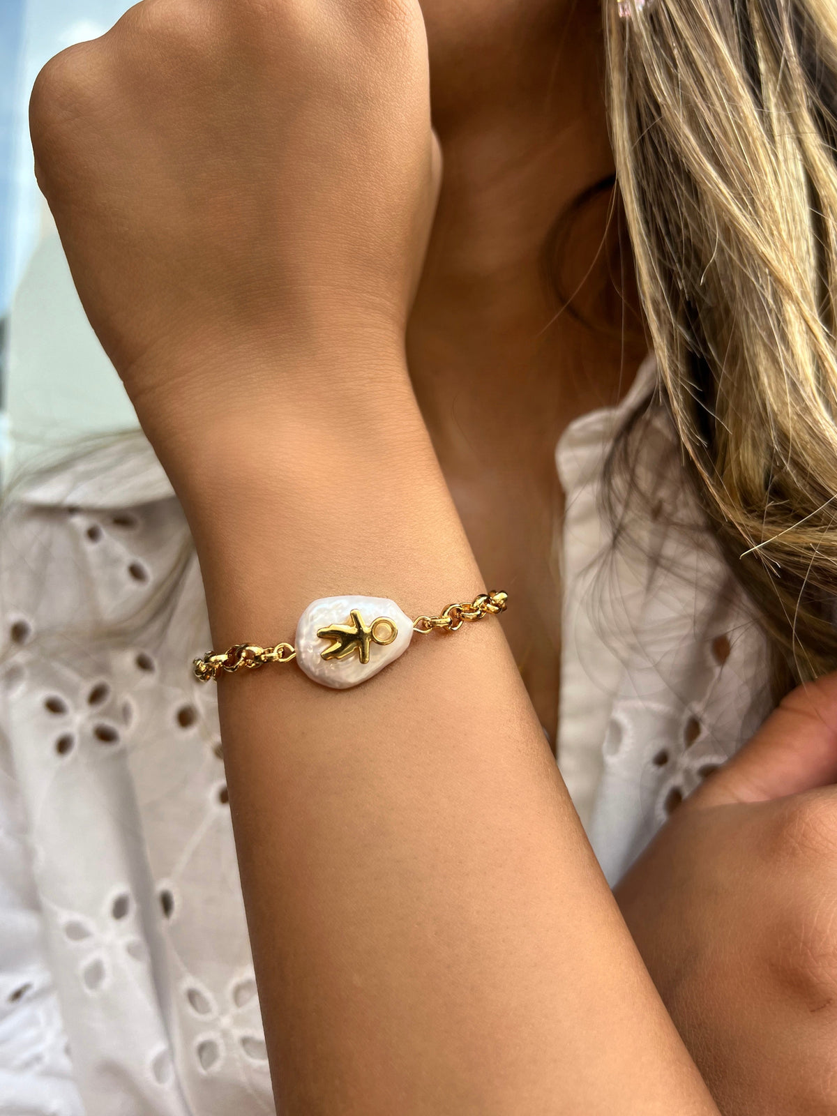 Pulseira FILHO Com Corrente Elos Portuguesa Média 16cm - Tiff Joias