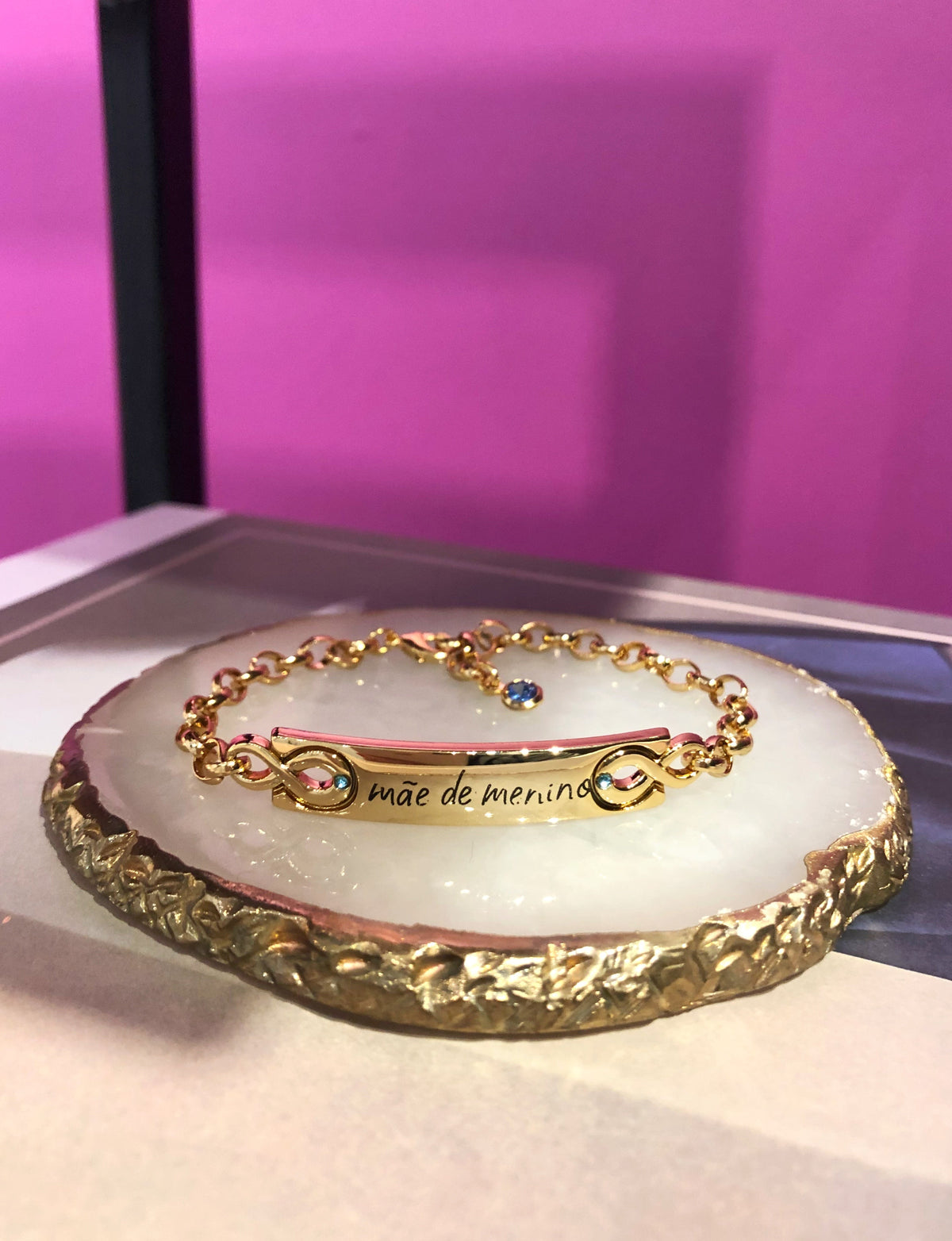 Pulseira Mãe De Menino 20cm - Tiff Joias