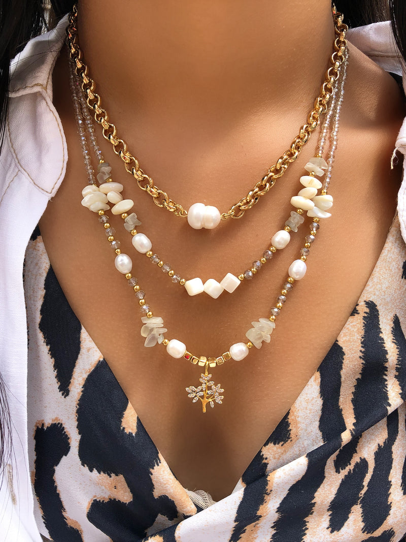 Mix De Colares Paula Com Árvore Da Vida