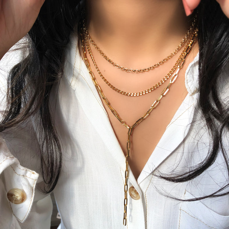 Mix de colares corrente mini grumê