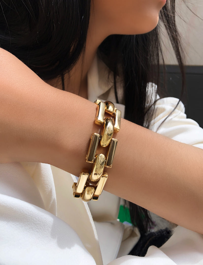 Pulseira Letícia Corrente Elos 18,5cm