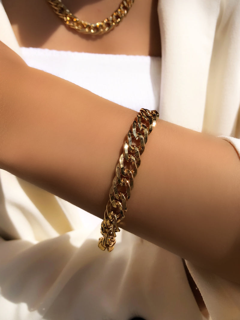 Pulseira Mariana Corrente Elos Duplo Grumê