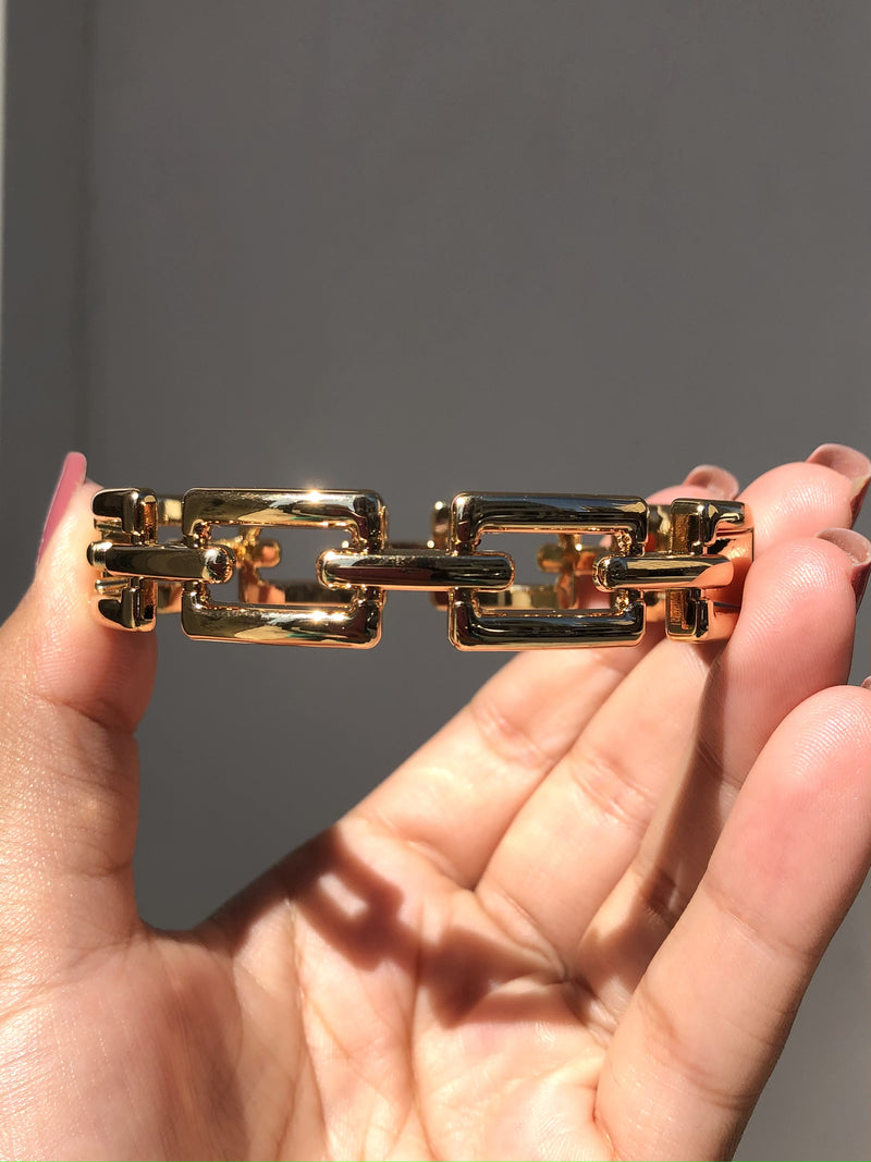 Bracelete Larissa Retangular 17,5cm