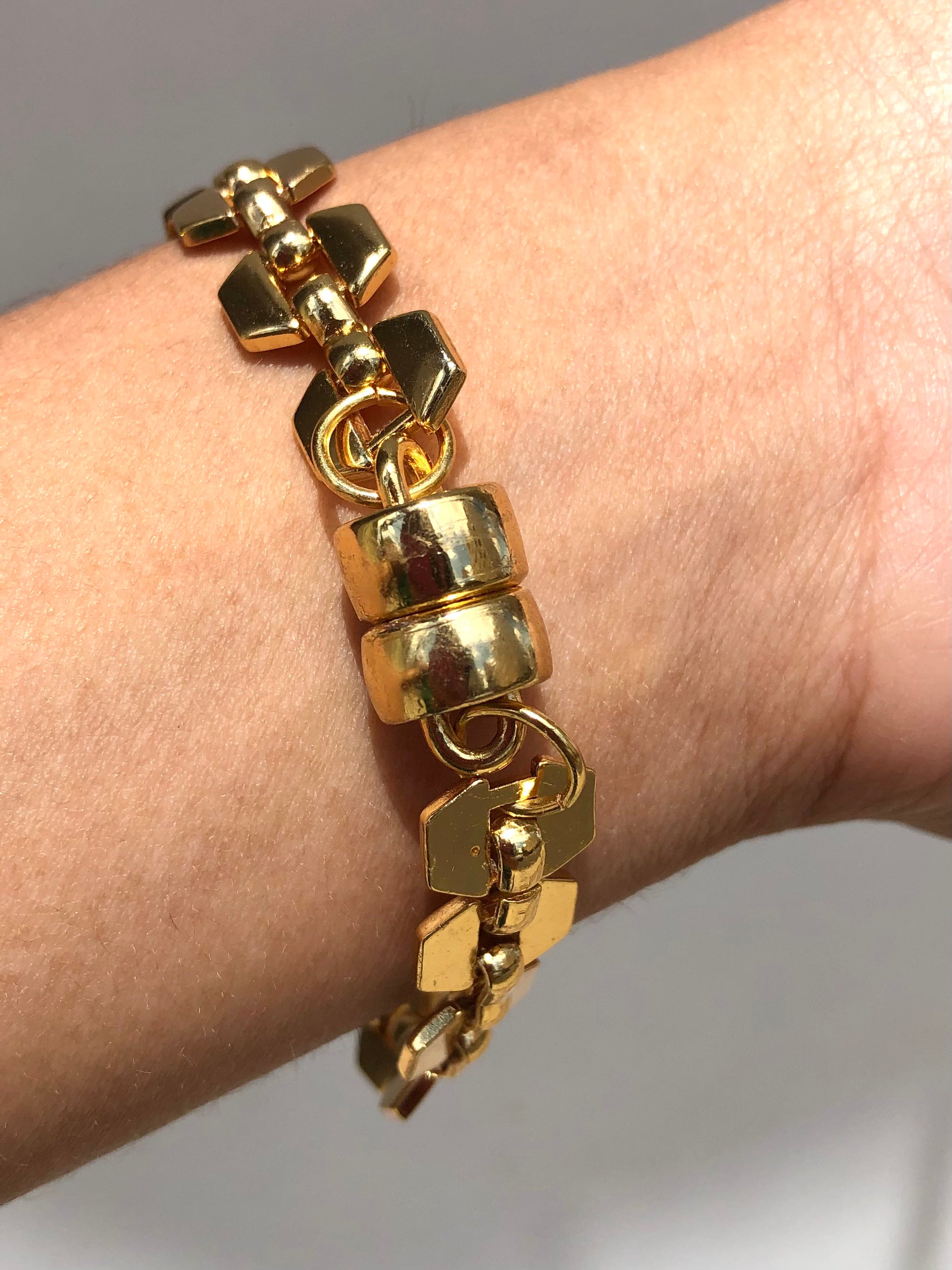 Pulseira Suelen Corrente Elos Hexágono 19cm
