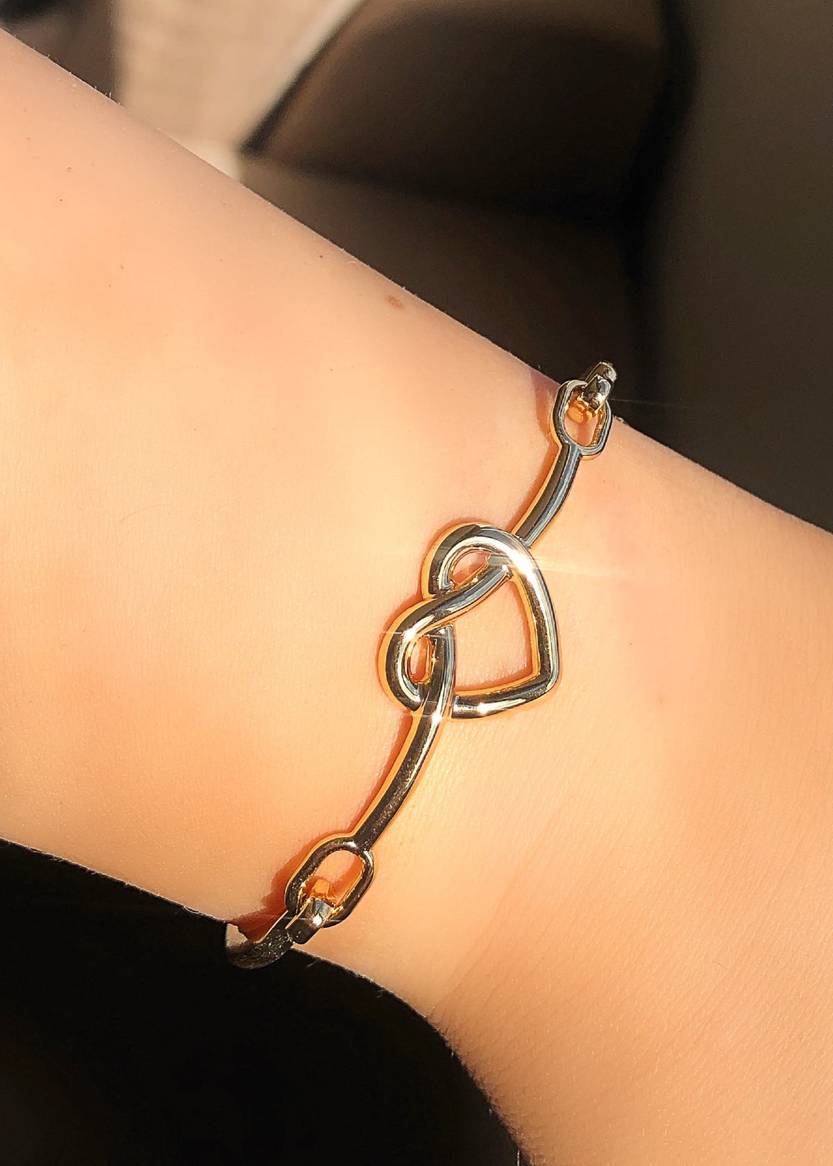 Bracelete Coração Trançado - Tiff Joias