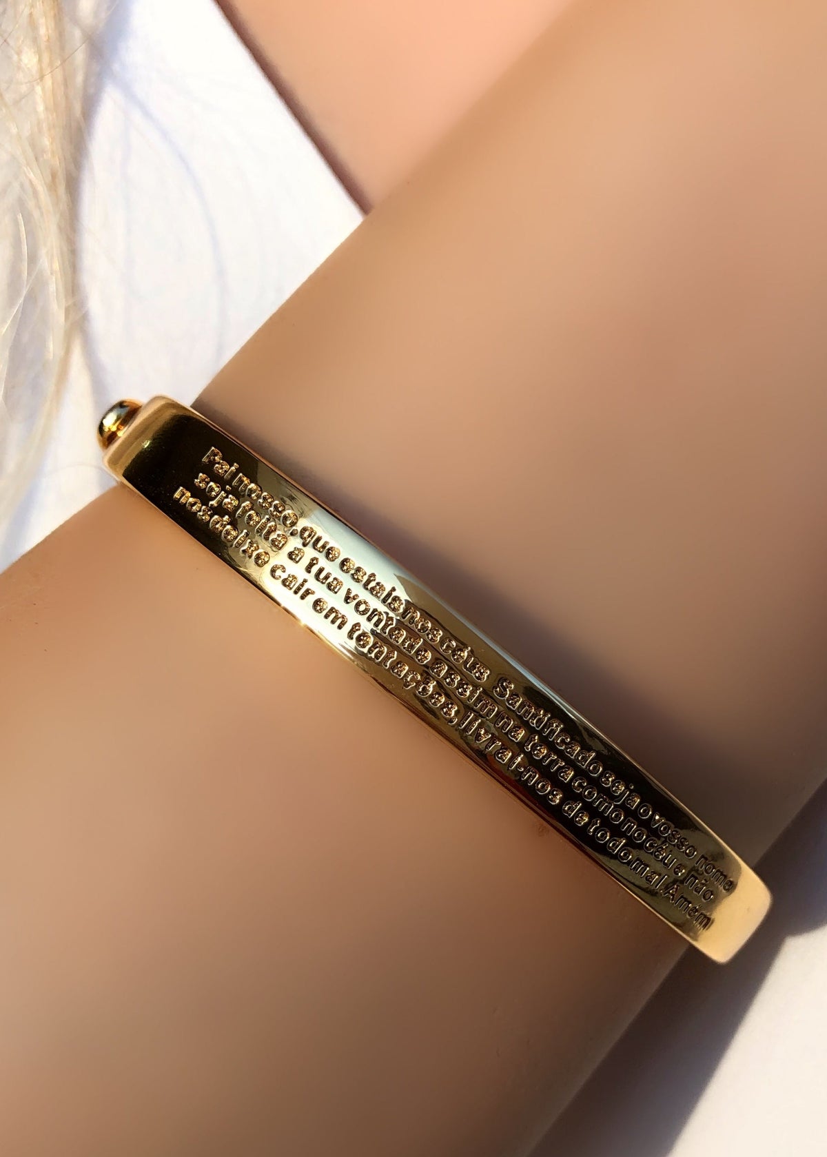 Bracelete Oração Pai Nosso 17cm - Tiff Joias